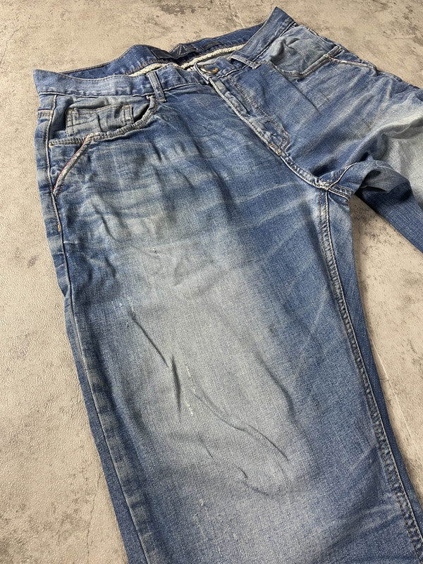 Evisu Jeans M Straight Vintage Y2K Rare Hip Hop Embroidered #GI6945