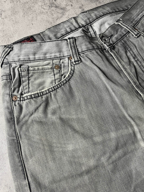 Evisu Jeans M Straight Vintage Y2k Rare Hip Hop Embroidered #VL2305