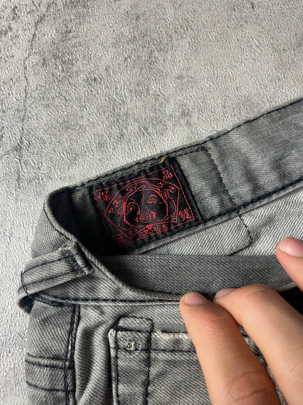 Evisu Jeans M Straight Vintage Y2k Rare Hip Hop Embroidered #VL2305