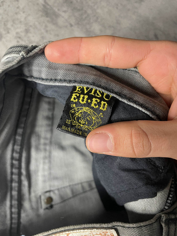 Evisu Jeans M Straight Vintage Y2k Rare Hip Hop Embroidered #VL2305