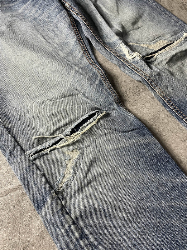 Evisu Jeans M Straight Vintage y2k Rare Hip Hop Embroidered #SV2215