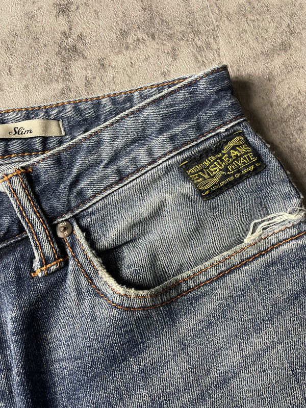 Evisu Jeans M Straight Vintage y2k Rare Hip Hop Embroidered #SV2215