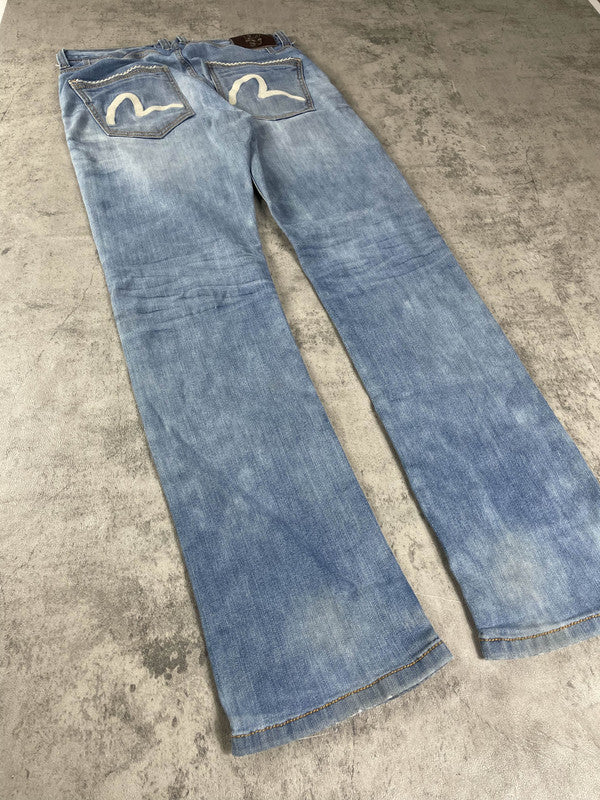 Evisu Jeans M Vintage Y2K Rare Straight Hip Hop Embroidered #PT9452