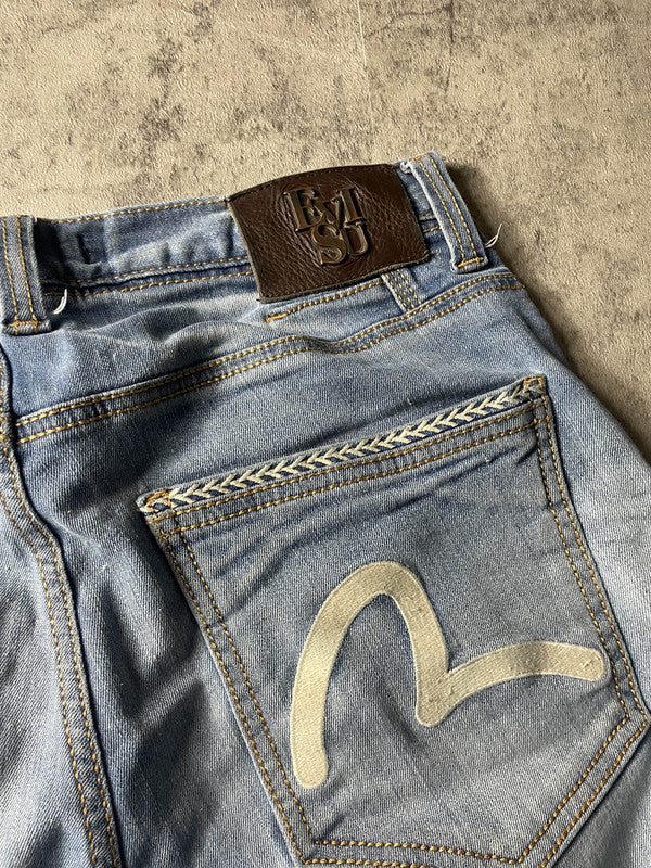 Evisu Jeans M Vintage Y2K Rare Straight Hip Hop Embroidered #PT9452