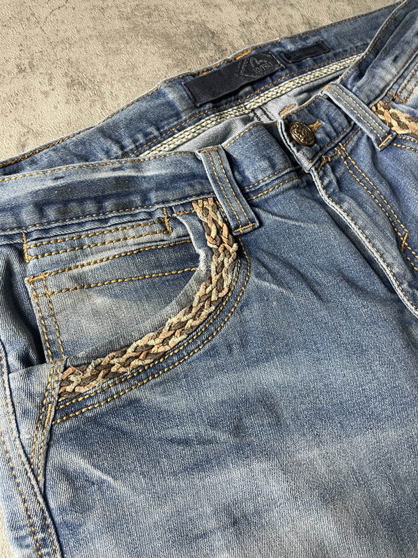 Evisu Jeans M Vintage Y2K Rare Straight Hip Hop Embroidered #PT9452