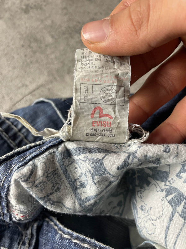 Evisu Jeans S Bootcut Vintage Y2K Rare Denim Pants #VC8223