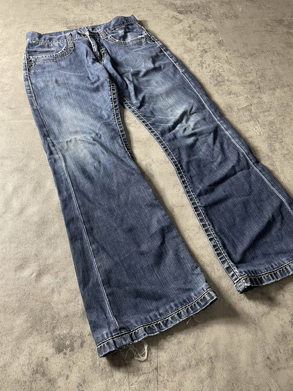 Evisu Jeans S Bootcut Vintage Y2K Rare Denim Pants #VC8223