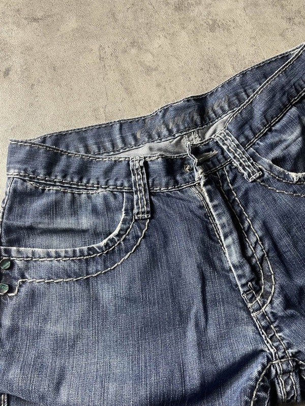 Evisu Jeans S Bootcut Vintage Y2K Rare Denim Pants #VC8223
