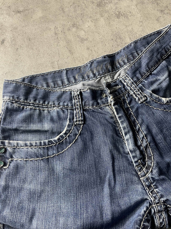 Evisu Jeans S Bootcut Vintage Y2K Rare Denim Pants #VC8223