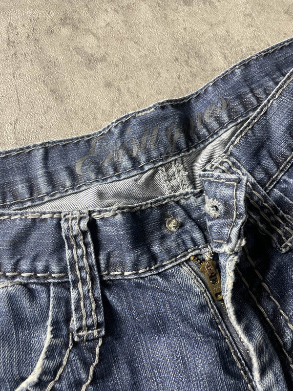 Evisu Jeans S Bootcut Vintage Y2K Rare Denim Pants #VC8223