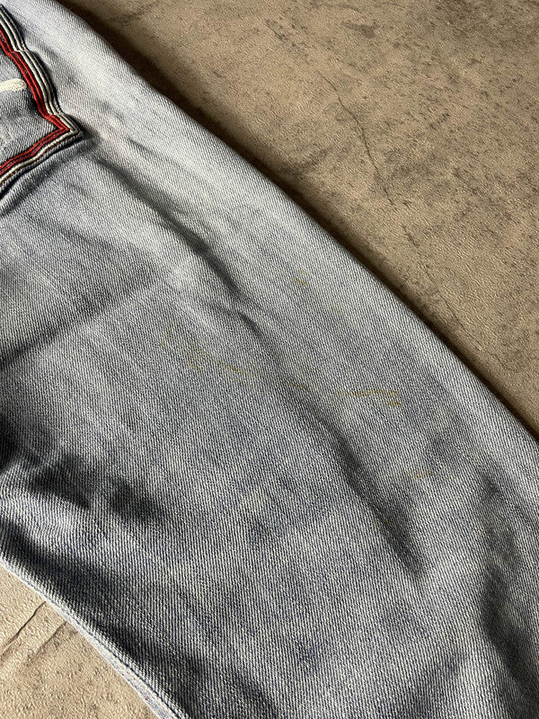 Evisu Jeans S Straight Vintage Y2k Rare Hip Hop Embroidered #FM8190