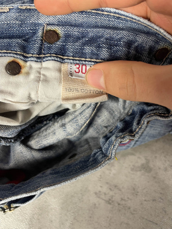 Evisu Jeans S Vintage y2k Rare Baggy Hip Hop Embroidered #SX4800