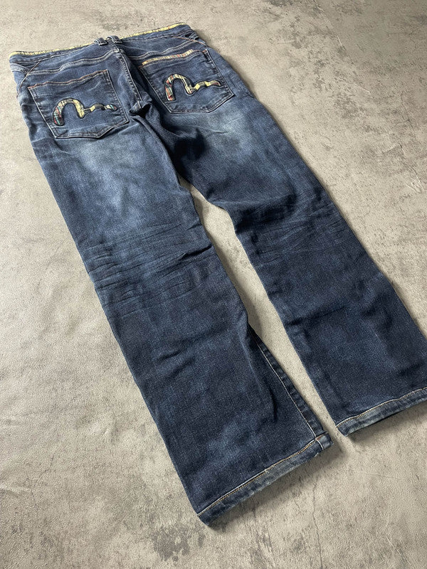 Evisu S Straight Jeans Vintage y2k Rare Embroidered #PB8965