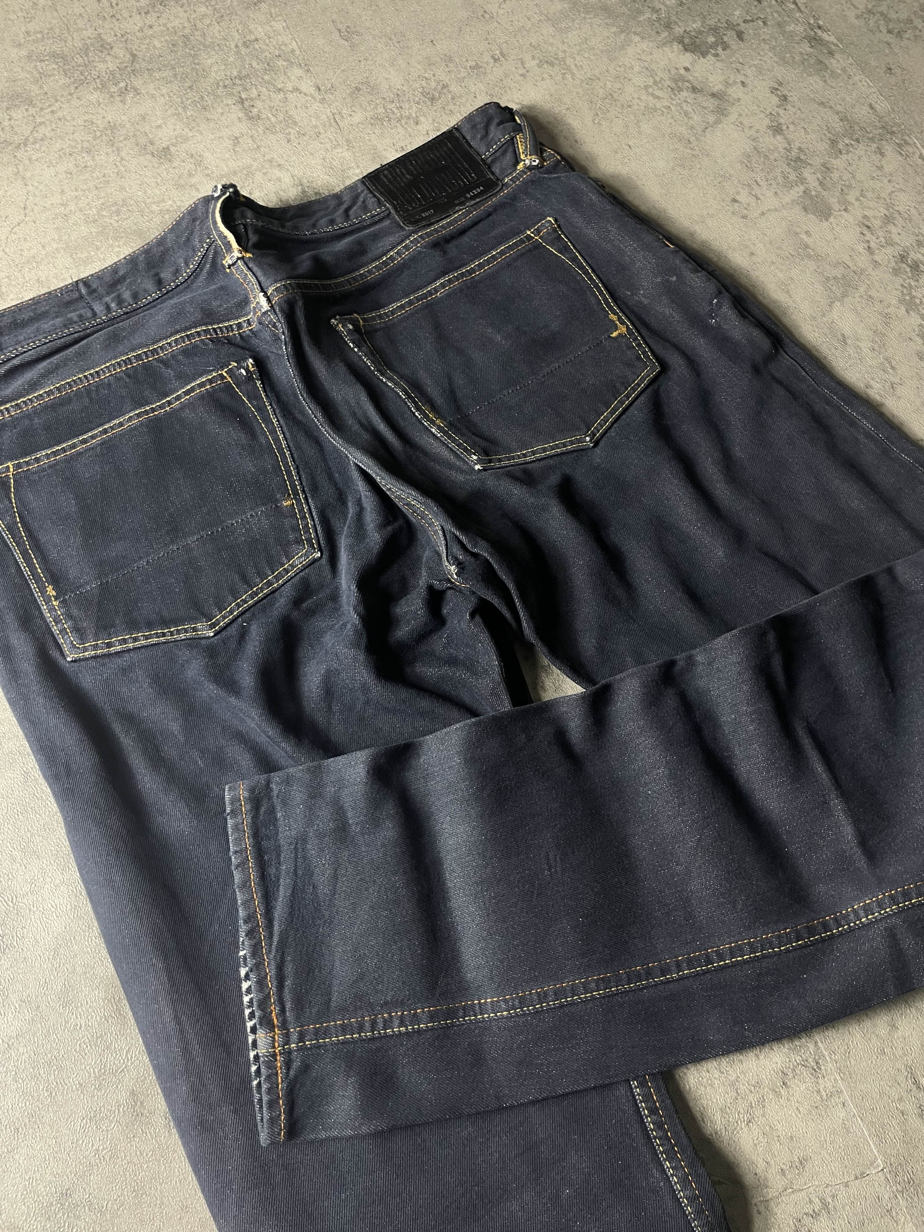 Evisu EvisuKuro Jeans S Vintage Y2K Rare Straight Hip Hop Embroidered #YG7487