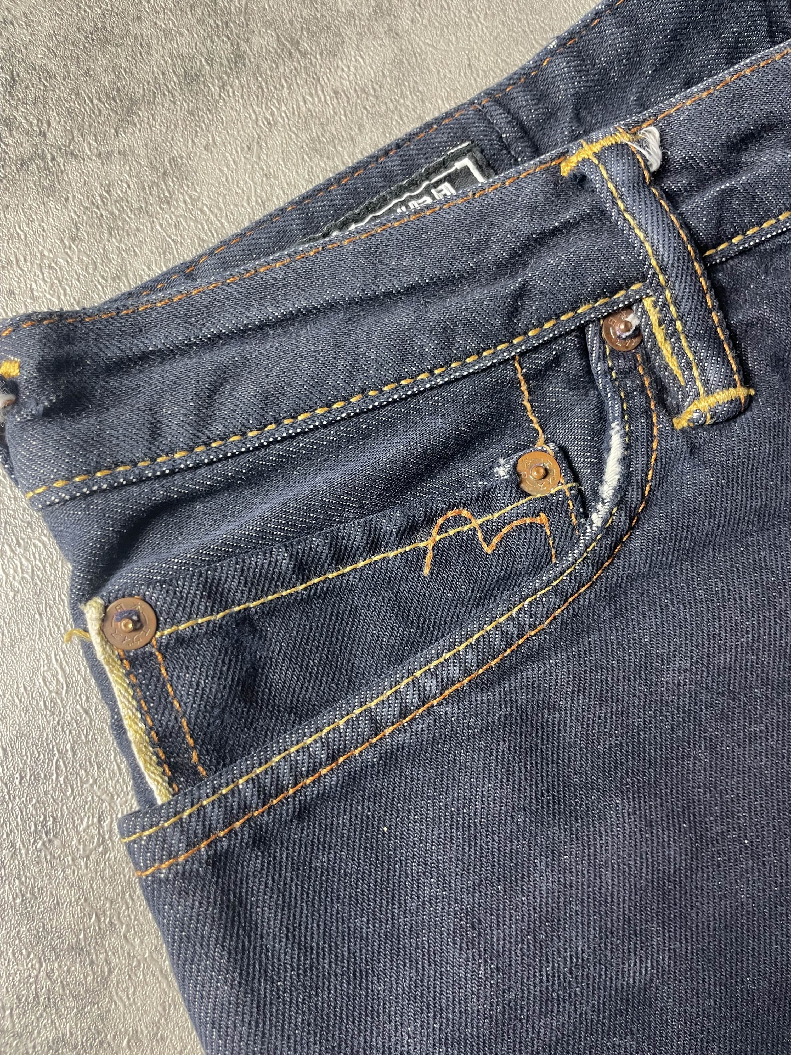 Evisu EvisuKuro Jeans S Vintage Y2K Rare Straight Hip Hop Embroidered #YG7487
