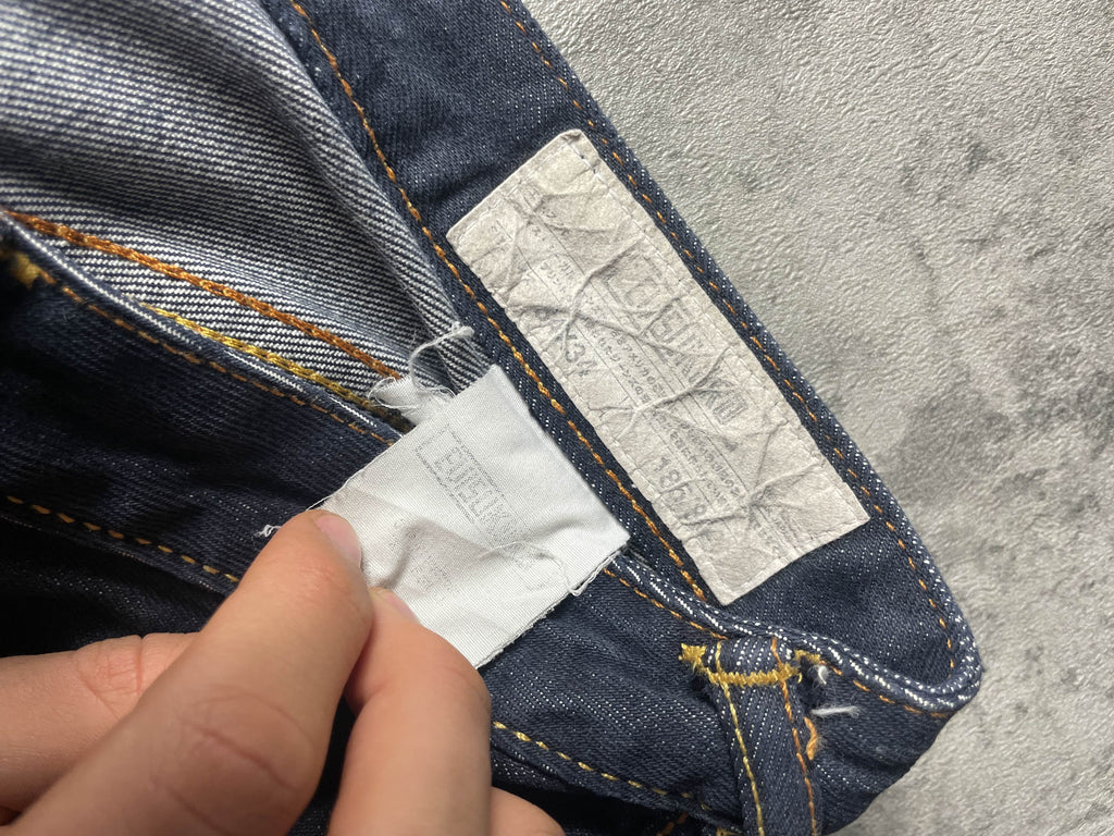 Evisu EvisuKuro Jeans S Vintage Y2K Rare Straight Hip Hop Embroidered #YG7487