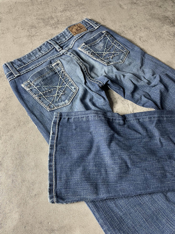 Jeans BKE Denim Bootcut S Vintage y2k rare Hip Hop Embroidered (Stile Miss Me) #UD8719