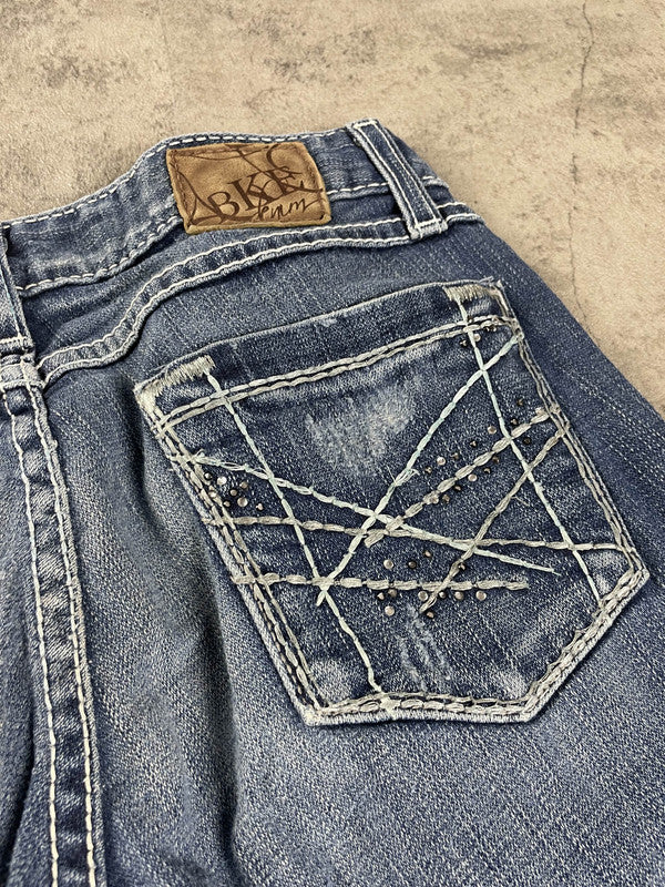 Jeans BKE Denim Bootcut S Vintage y2k rare Hip Hop Embroidered (Stile Miss Me) #UD8719