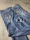 Jeans L Vintage Dressing Bootcut Embroidered Hip Hop y2k Rare (Stile Miss Me) #HK2295