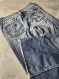 Jeans Silver Vintage Y2k Rare Bootcut M Hip Hop Embroidered (Stile Miss Me) #HE8971