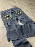 Jeans Vintage Dressing Bootcut S Hip Hop Embroidered (Stile Miss Me) #AZ9466