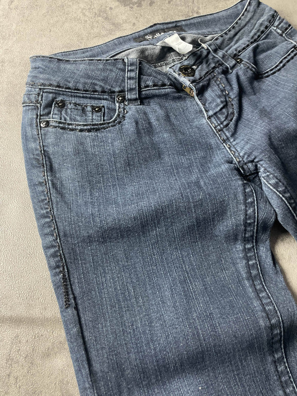 Jeans Vintage Dressing Bootcut S Hip Hop Embroidered (Stile Miss Me) #AZ9466