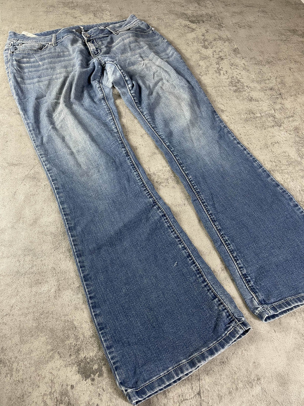 Jeans Vintage Dressing Curvy L Bootcut Hip Hop Embroidered (Stile Miss Me) #SE6443