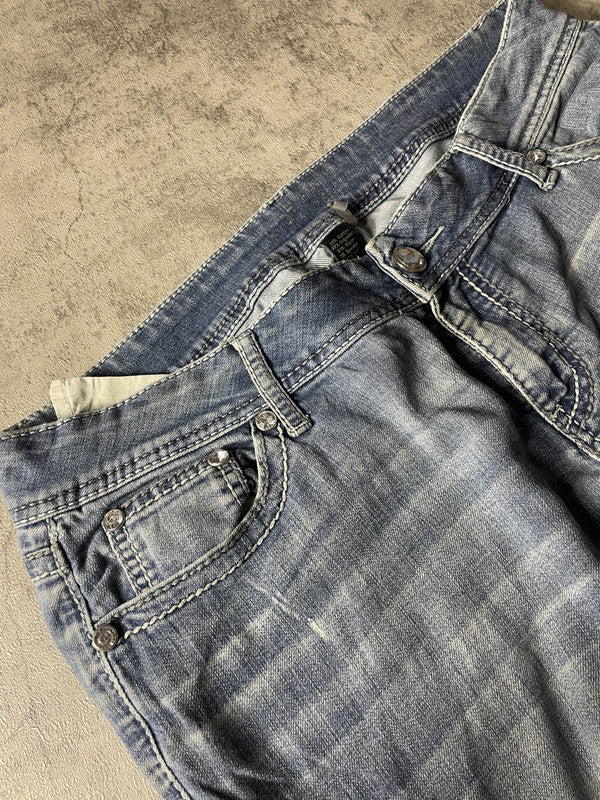 Jeans Vintage Dressing Curvy L Bootcut Hip Hop Embroidered (Stile Miss Me) #SE6443