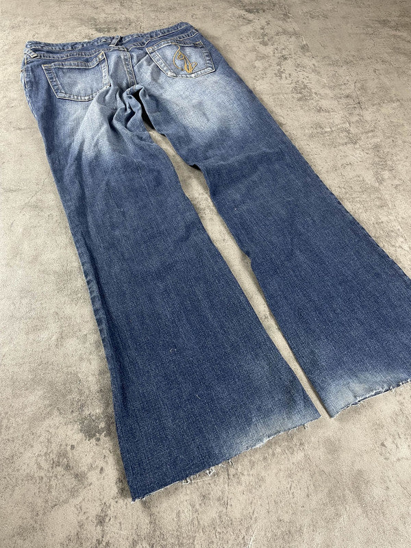 Jeans Vintage Dressing L Bootcut Embroidered Hip Hop (Stile Miss Me) #QG8824