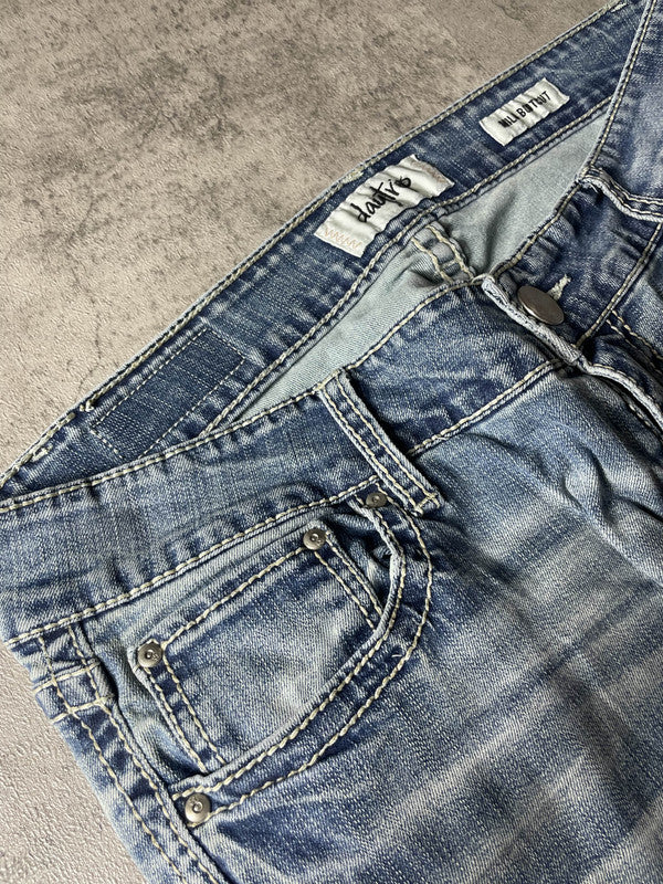 Jeans Vintage Dressing L Bootcut Hip Hop Embroidered (Stile Miss Me) #XV7388