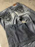Jeans Vintage Dressing L Bootcut Hip Hop Embroidered y2k Rare (Stile Miss Me) #ZS6900
