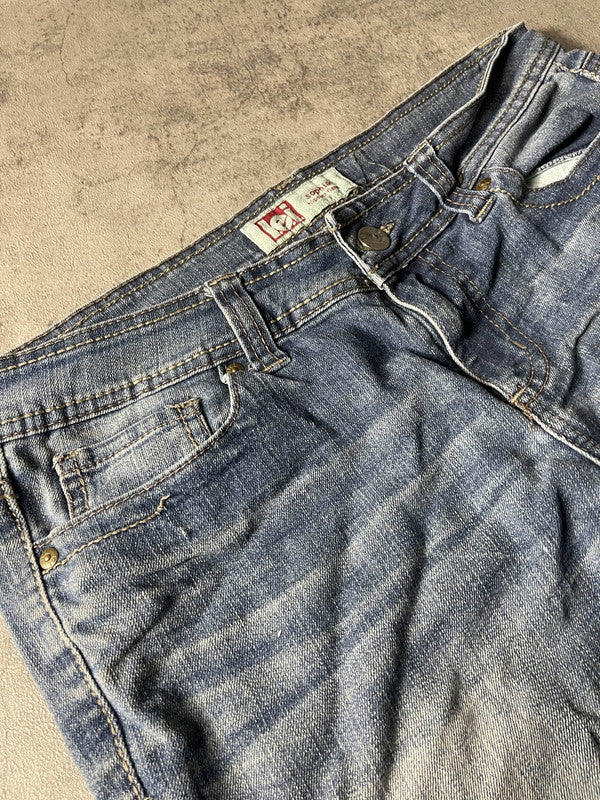 Jeans Vintage Dressing L Bootcut Y2k Rare Hip Hop Embroidered #OP7711