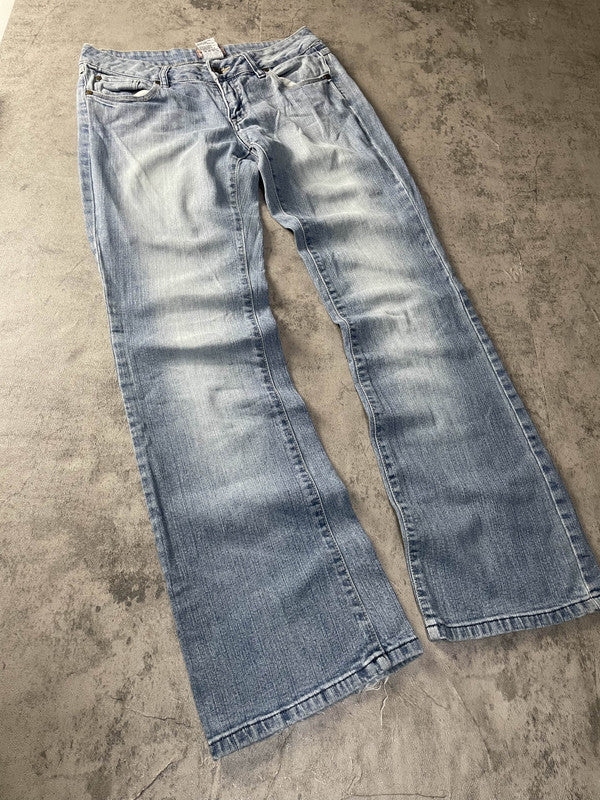 Jeans Vintage Dressing M Bootcut Denim Hip Hop Embroidered (Stile Miss Me) #RA4803