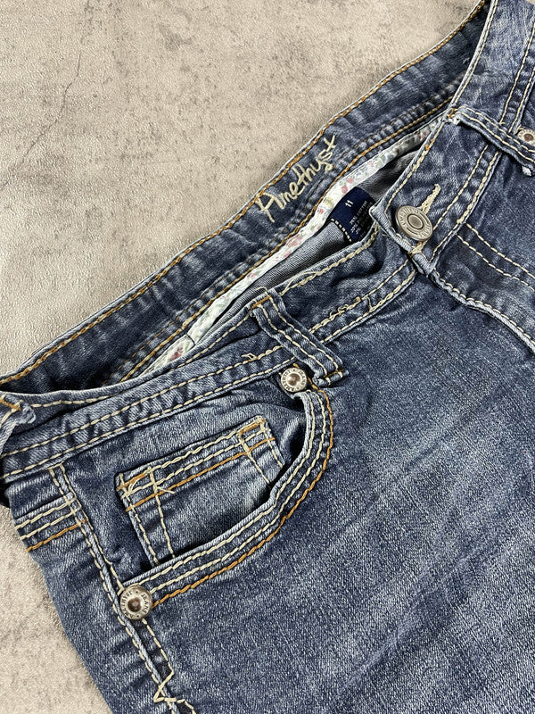 Jeans Vintage Dressing M Bootcut Hip Hop Embroidered (Stile Miss Me) #AI0347