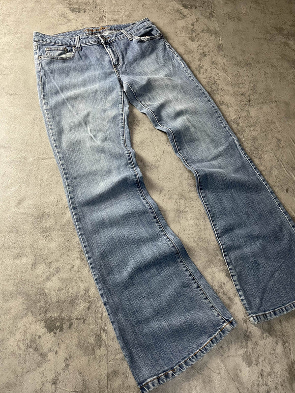 Jeans Vintage Dressing M Bootcut Hip Hop Embroidered (Stile Miss Me) #QK6098