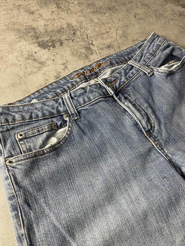 Jeans Vintage Dressing M Bootcut Hip Hop Embroidered (Stile Miss Me) #QK6098