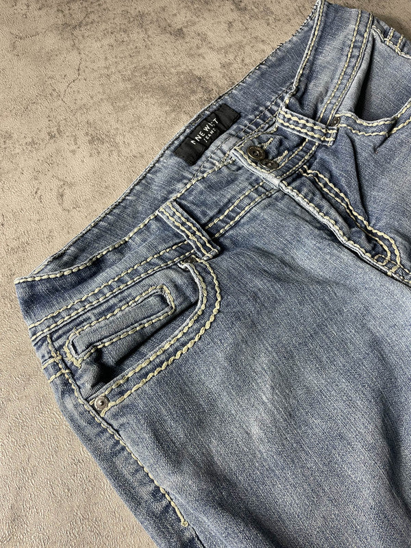 Jeans Vintage Dressing M Bootcut Hip Hop Embroidered (Stile Miss Me) #SS1876