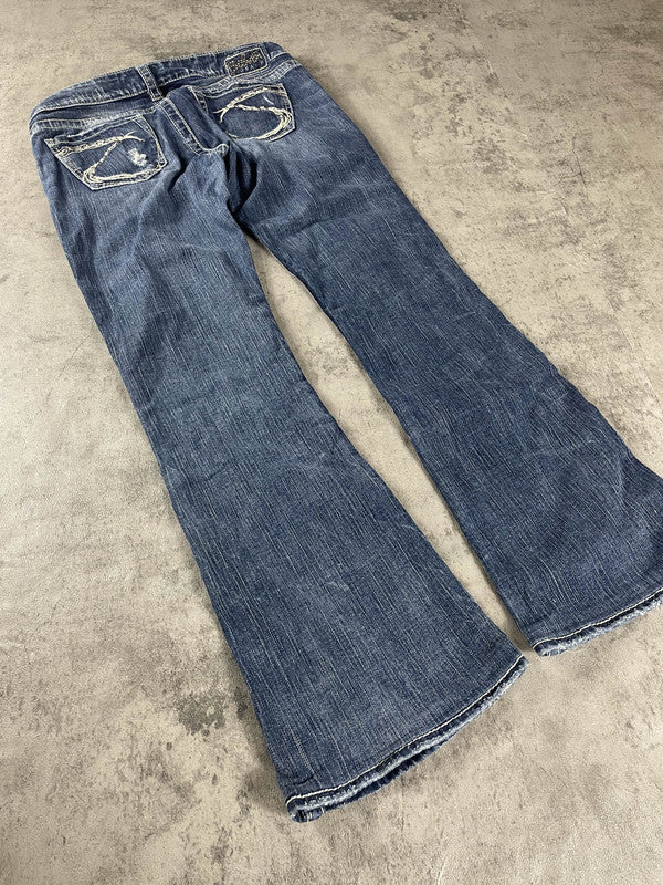 Jeans Vintage Dressing M Bootcut Hip Hop Embroidered (Stile Miss Me) #VD4435