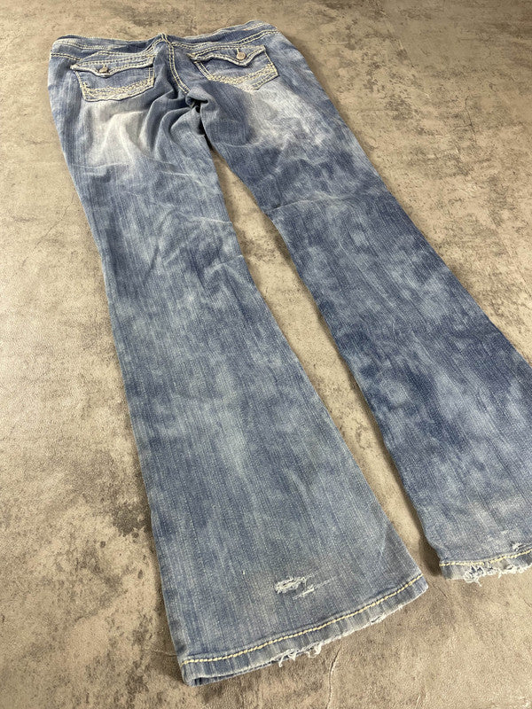 Jeans Vintage Dressing M Bootcut Hip Hop Embroidered y2k rare (Stile Miss Me) #EQ6565
