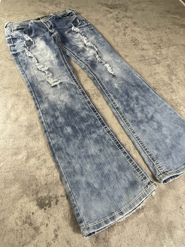Jeans Vintage Dressing M Bootcut Hip Hop Embroidered y2k rare (Stile Miss Me) #EQ6565