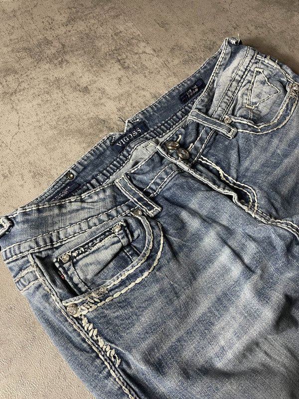 Jeans Vintage Dressing M Bootcut Rare Embroidered Hip Hop (Stile Miss Me) #XH5670