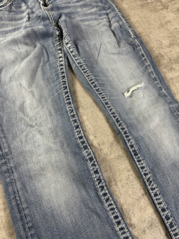 Jeans Vintage Dressing M Bootcut Rare Embroidered Hip Hop (Stile Miss Me) #XH5670