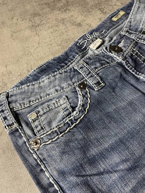 Jeans Vintage Dressing M Bootcut Rare y2k Hip Hop Embroidered (Stile Miss Me) #VN0944