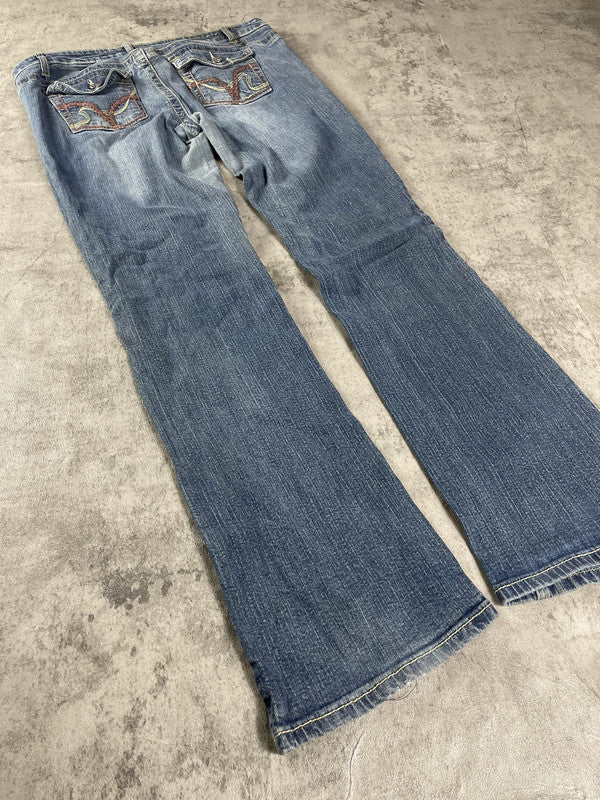 Jeans Vintage Dressing M Bootcut Vintage y2k Hip Hop Embroidered (Stile Miss Me) #NL6164