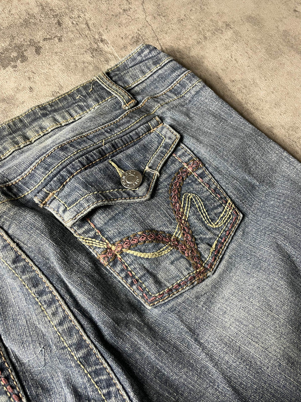 Jeans Vintage Dressing M Bootcut Vintage y2k Hip Hop Embroidered (Stile Miss Me) #NL6164