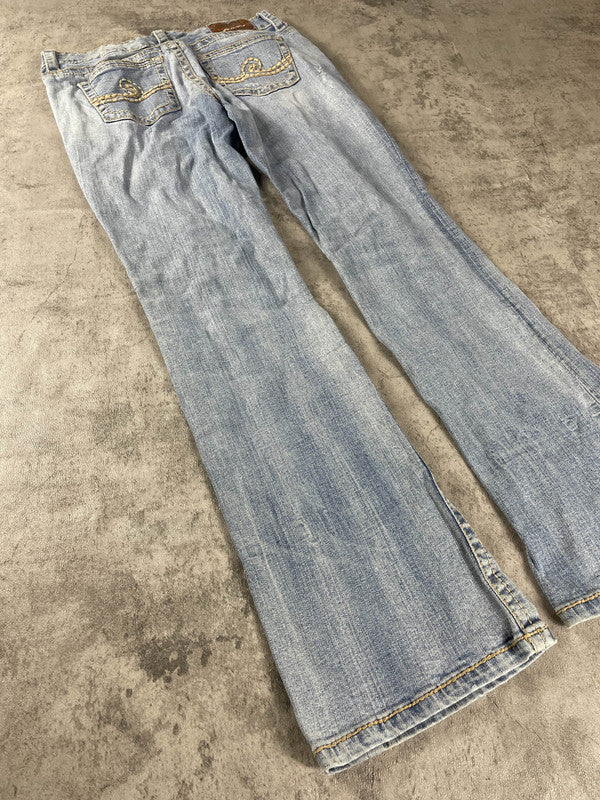 Jeans Vintage Dressing M Bootcut Y2k Rare Hip Hop Embroidered (Stile Miss Me) #KA3221