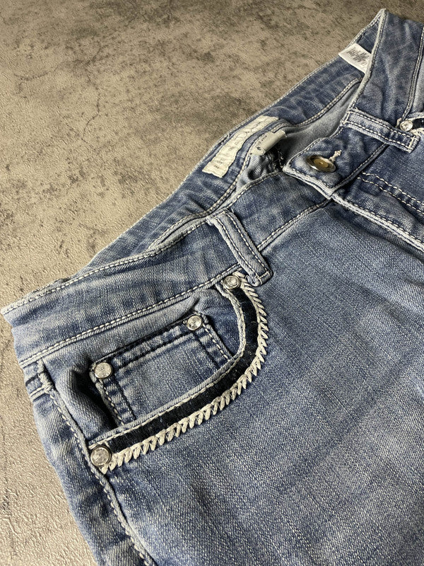 Jeans Vintage Dressing M Bootcut Y2k Rare Hip Hop Embroidered (Stile Miss Me) #TP7240
