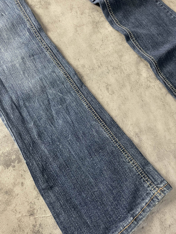 Jeans Vintage Dressing M Bootcut Y2k Rare Hip Hop Embroidered (Stile Miss Me) #YO6324