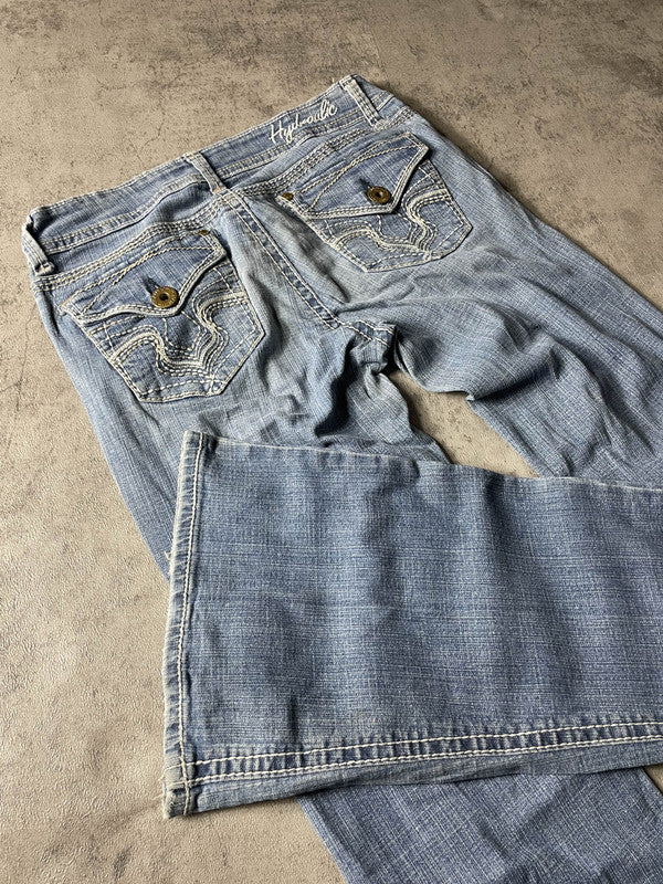 Jeans Vintage Dressing S Bootcut Embroidered Hip Hop y2k Rare (Stile Miss Me) #FQ7024