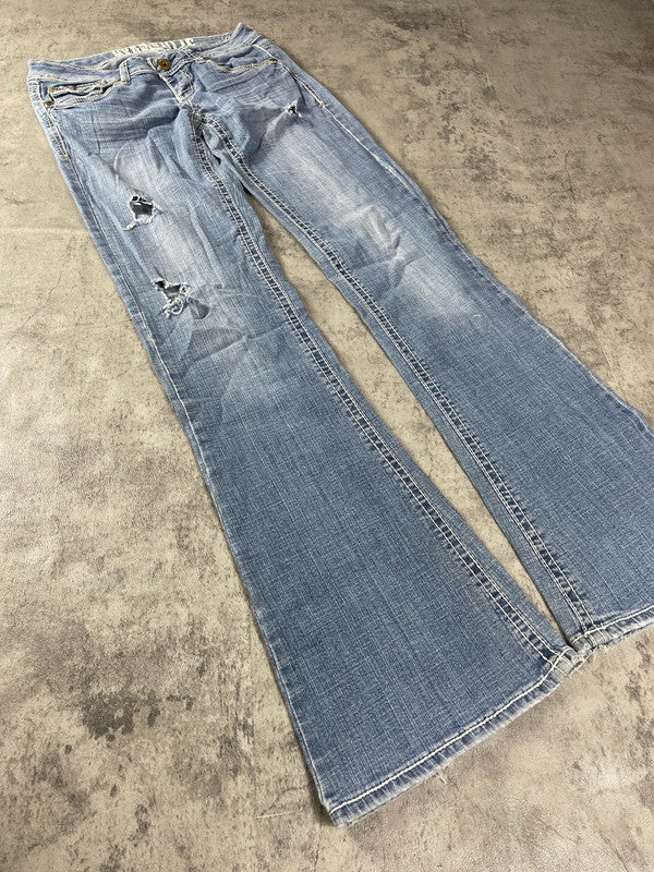 Jeans Vintage Dressing S Bootcut Embroidered Hip Hop y2k Rare (Stile Miss Me) #FQ7024